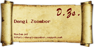 Dengi Zsombor névjegykártya